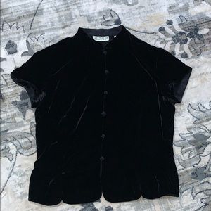 Vintage Ann Taylor Petite Velvet Blouse